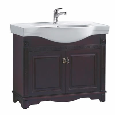 欧式橡木实木 棕红色浴室柜